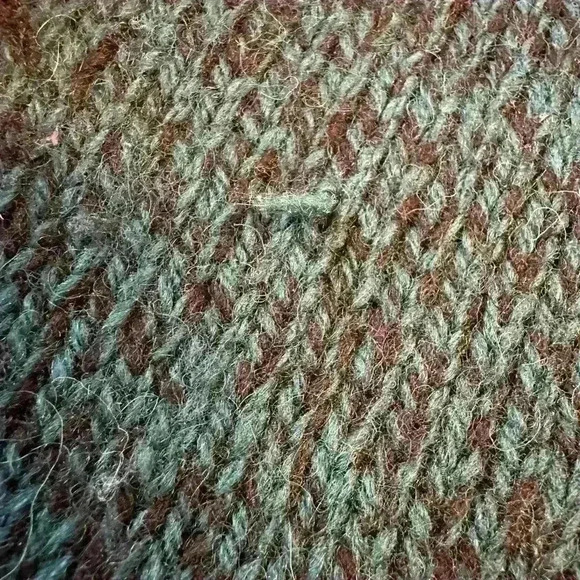 Green Vintage Eddie Bauer Wool Blend 80s Large Wool Marled Green Sweater Size L - Picture 10 of 10